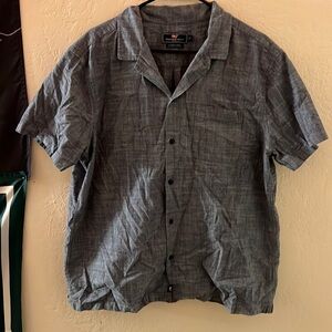 Men's Vineyard Vines S/S Cabana Chambray Button-Front Camp Shirt Sz large